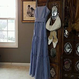 J. CREW  Blue and White Striped Dress.*NEW